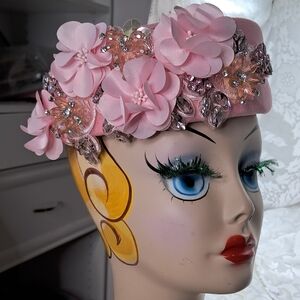 Elegant Pink Floral Women's Hat